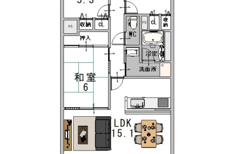  フルリノベーションしたマンション