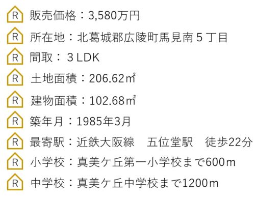 北葛城郡広陵町馬見南５丁目 物件情報