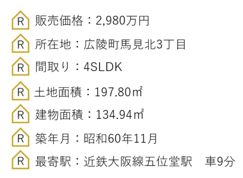 広陵町馬見北3丁目 物件情報